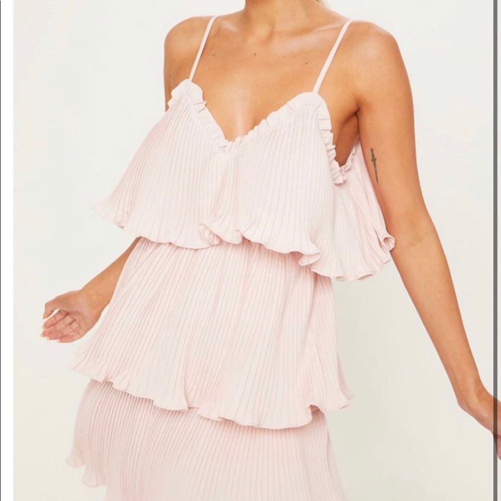 Pink ruffle dress